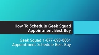 How To Schedule Geek Squad Appointment Best Buy