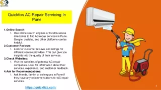 quickfixs ac repair servicing in pune