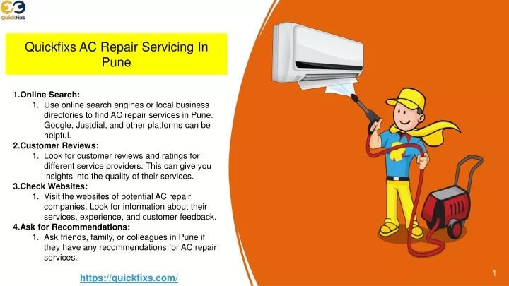 quickfixs ac repair servicing in pune