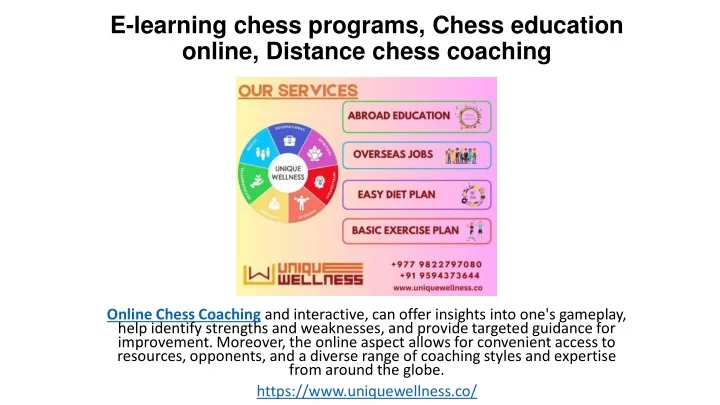 e learning chess programs chess education online