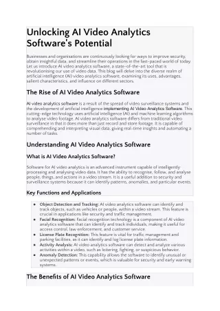 Unlocking AI Video Analytics Software.docx