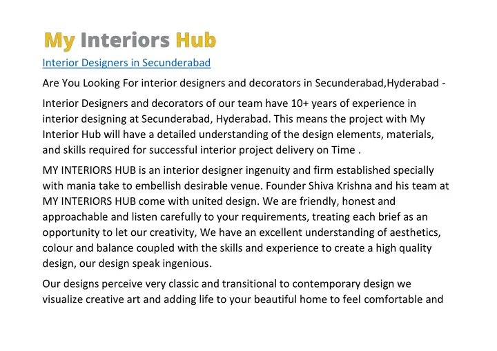 interior designers in secunderabad