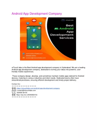 android app development company