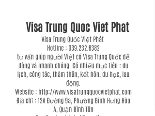 Visa Trung Quoc Viet Phat