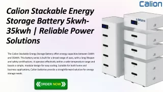 Calion 5kWh-35kWh Batteries - Easy Power Storage Solutions