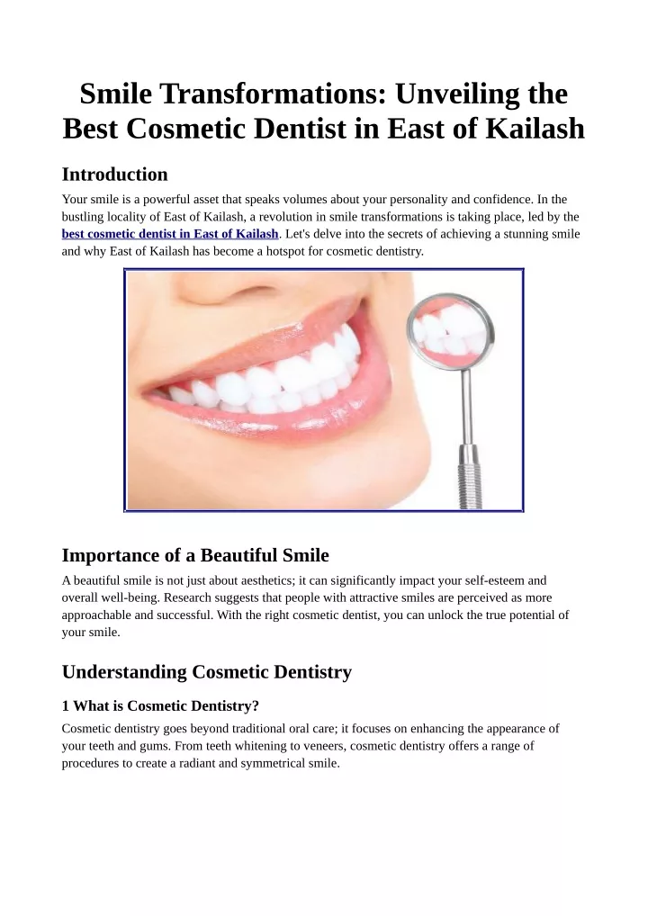 smile transformations unveiling the best cosmetic