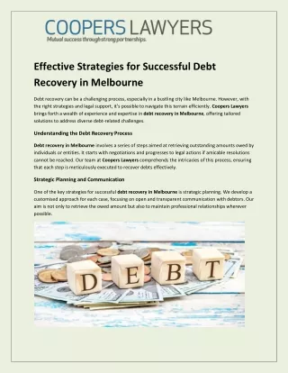 Effective Strategies for Successful Debt Recovery in Melbourne