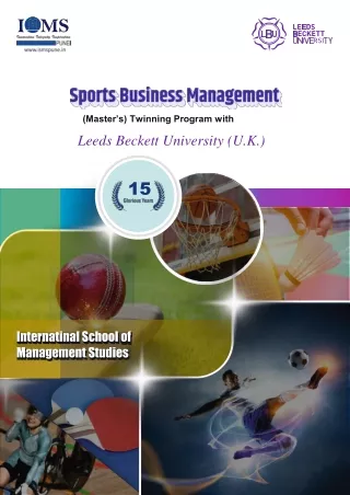 ISMS Pune MBA in Sports Business Top MBA College