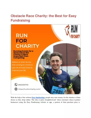 Obstacle Race Charity_ the Best for Easy Fundraising