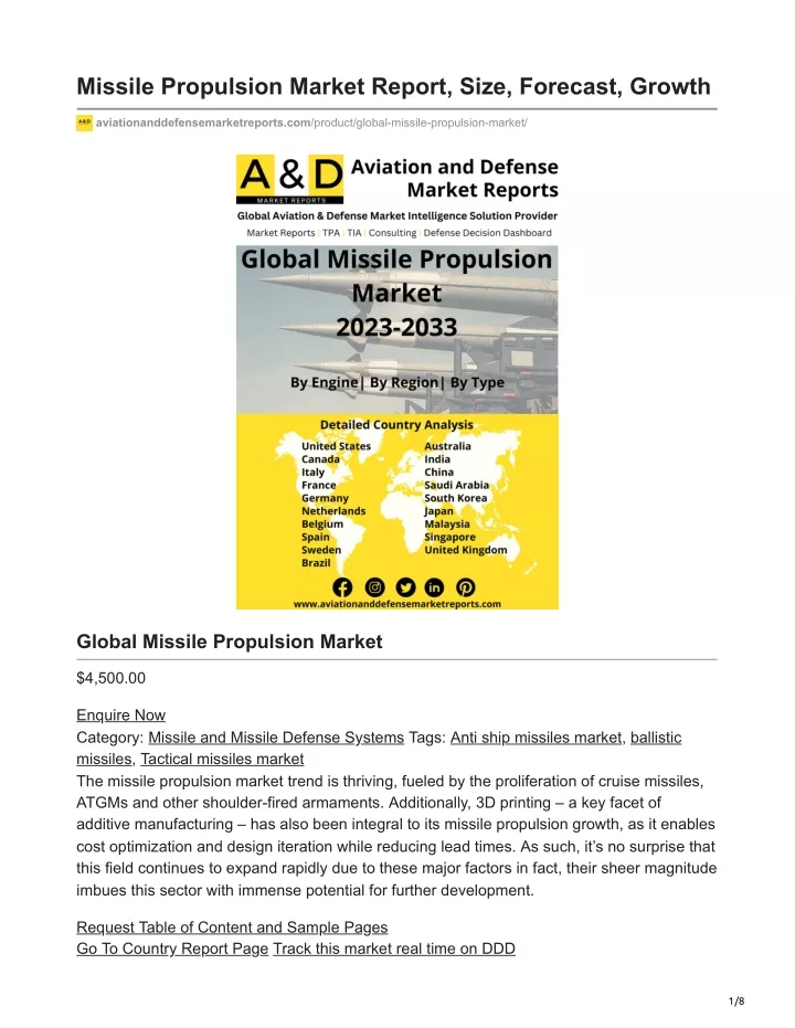 missile propulsion market report size forecast