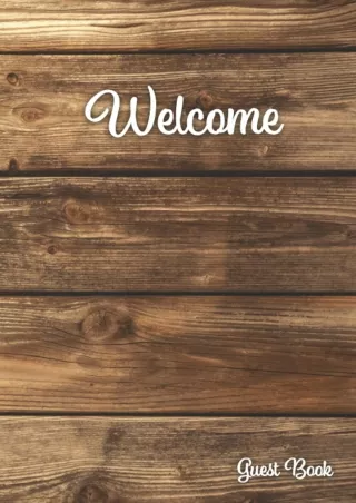 Download⚡️ Welcome!: A Hardcover Guest Book for Vacation Rental, Airbnb & VRBO Properties