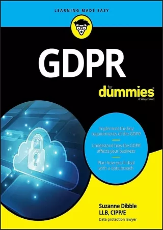 Download⚡️(PDF)❤️ GDPR For Dummies