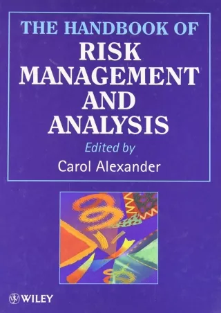 [DOWNLOAD]⚡️PDF✔️ The Handbook of Risk Management and Analysis