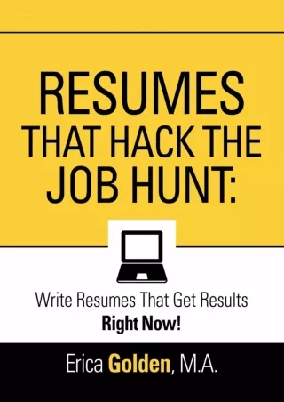 Download ⚡️ Resumes That Hack the Job Hunt: Write Resumes That Get Results Right Now!