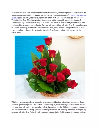 Online Valentines Day Rose Gifts