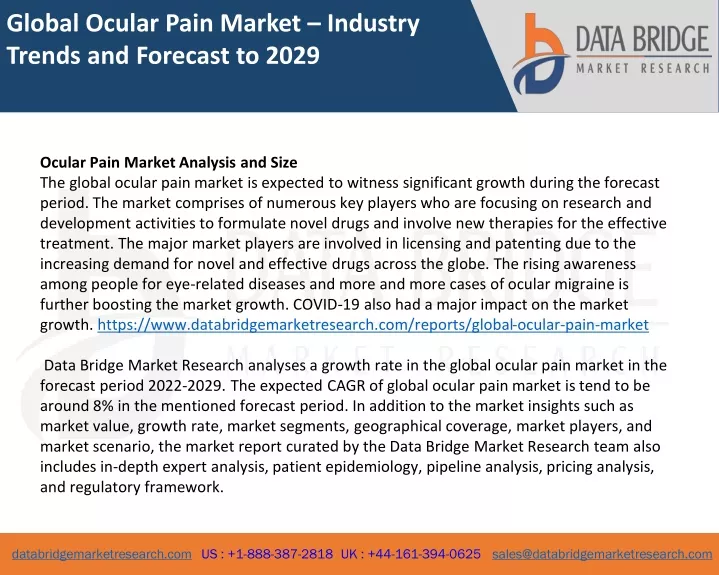 global ocular pain market industry trends