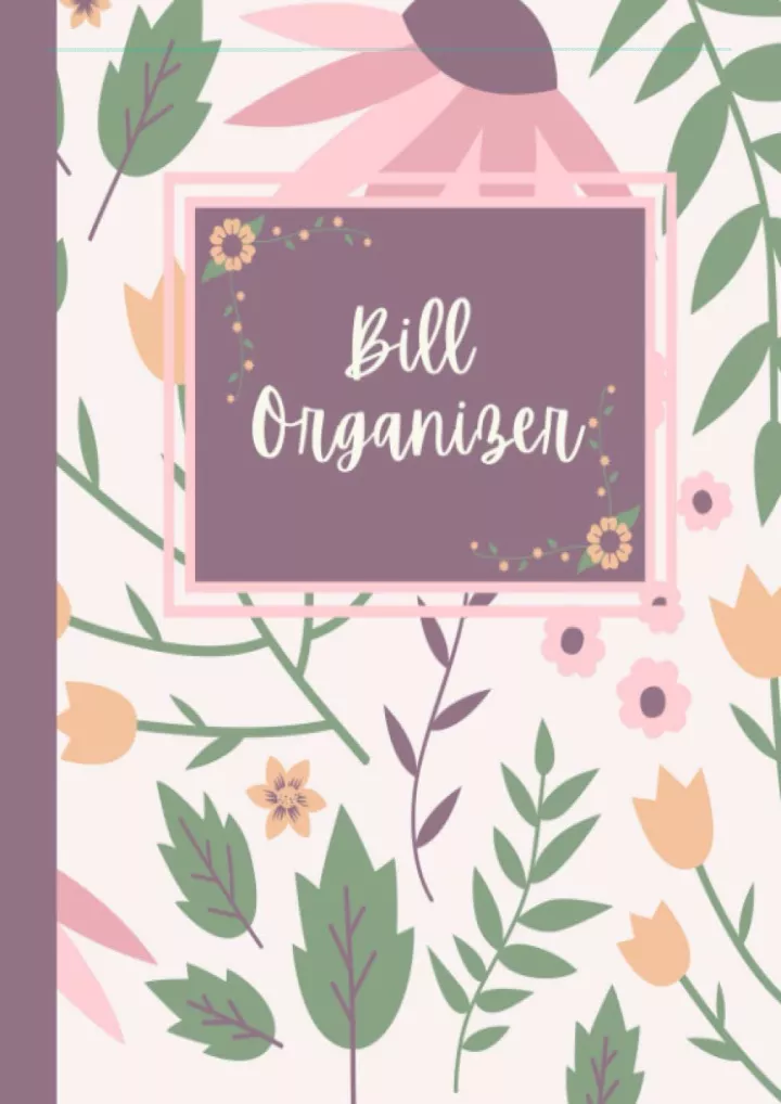 download book pdf bill organizer for busy women