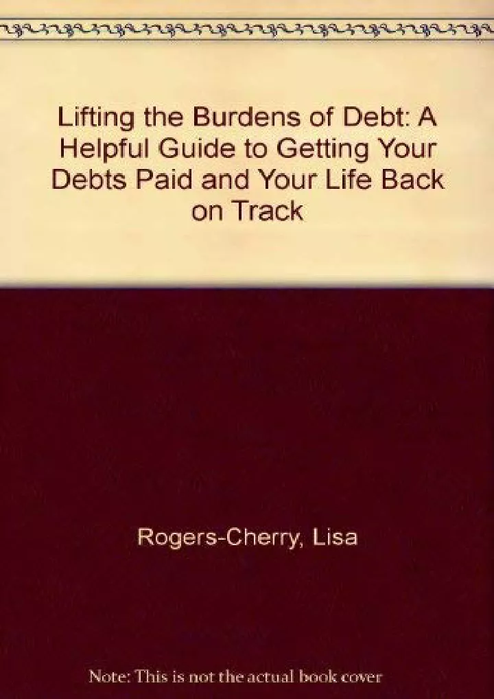 read pdf lifting the burdens of debt a helpful