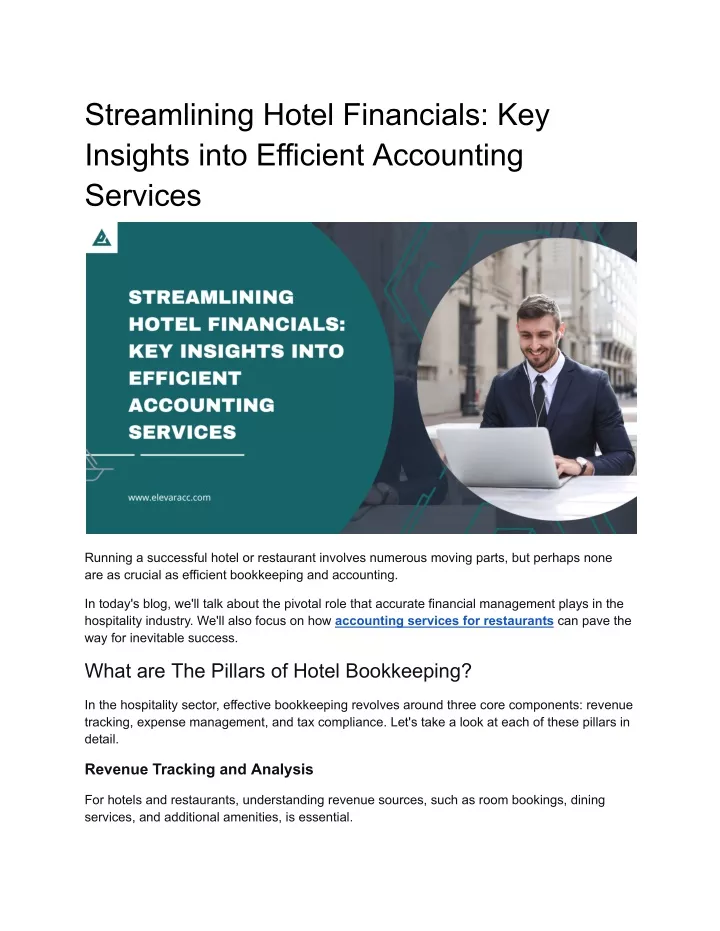 streamlining hotel financials key insights into