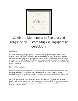 Celebrate Moments with Personalized Magic