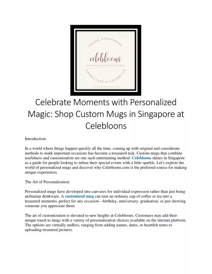 celebrate moments with personalized magic shop
