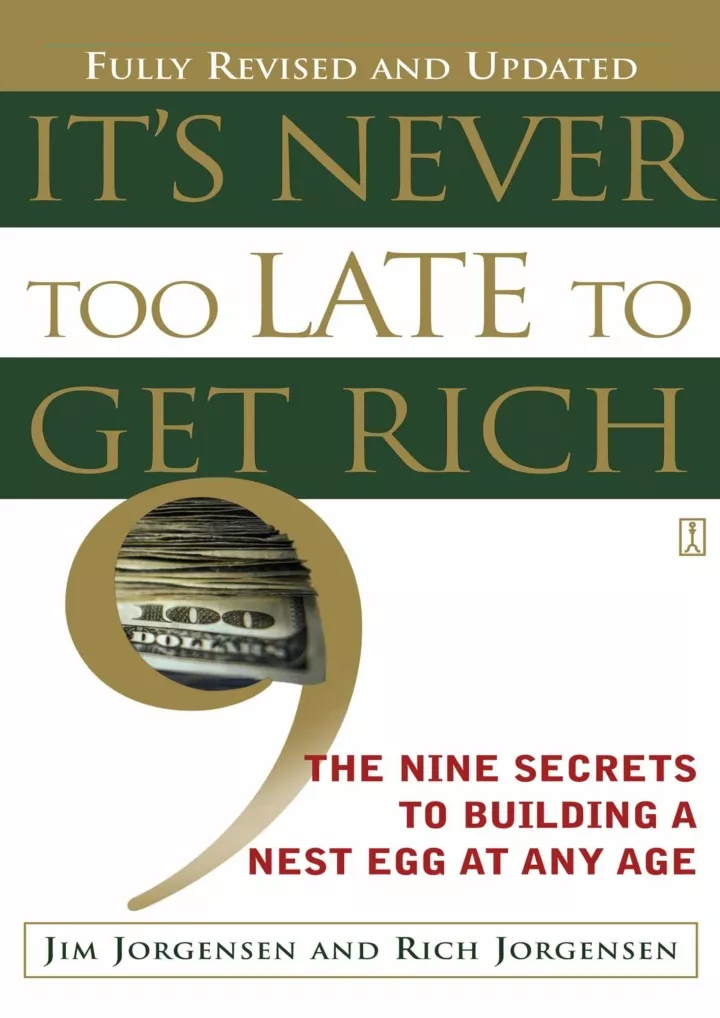 download book pdf it s never too late to get rich