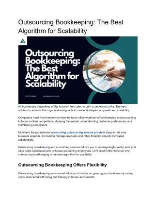 outsourcing bookkeeping the best algorithm