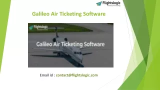 Galileo Air Ticketing Software