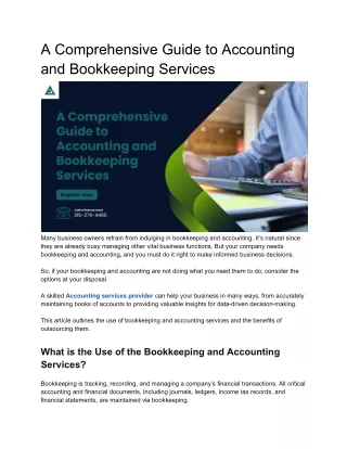 a comprehensive guide to accounting