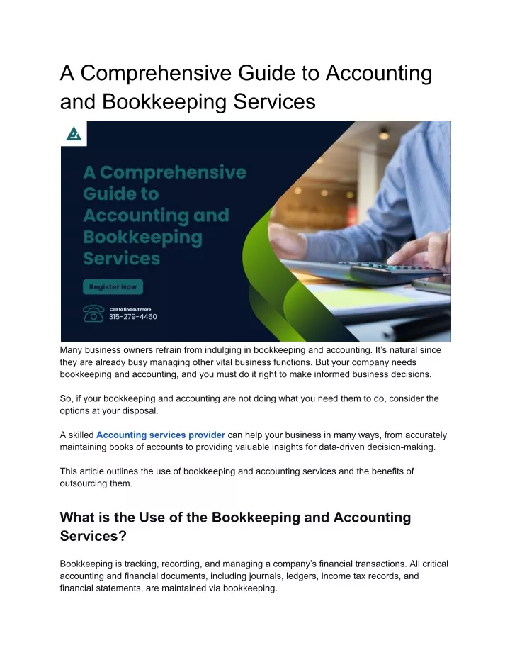 a comprehensive guide to accounting
