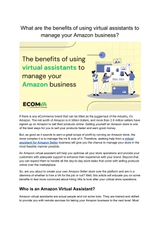 what are the benefits of using virtual assistants