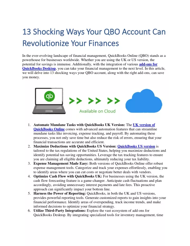 13 shocking ways your qbo account can 13 shocking