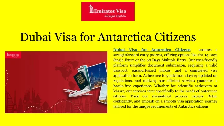 dubai visa for antarctica citizens