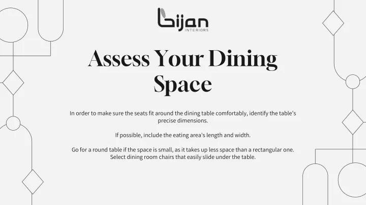 assess your dining space