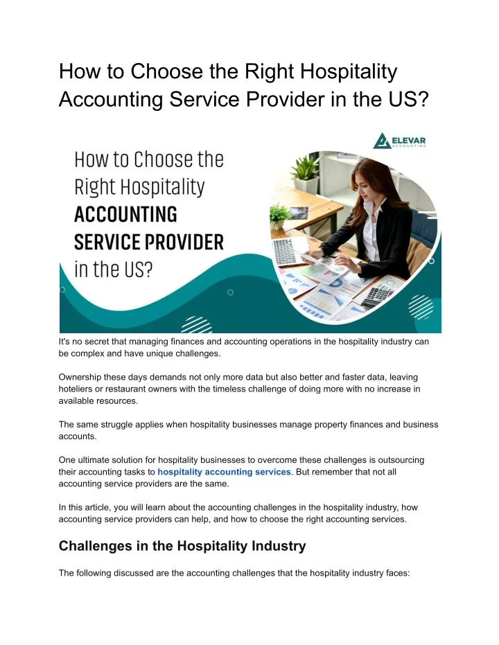 how to choose the right hospitality accounting