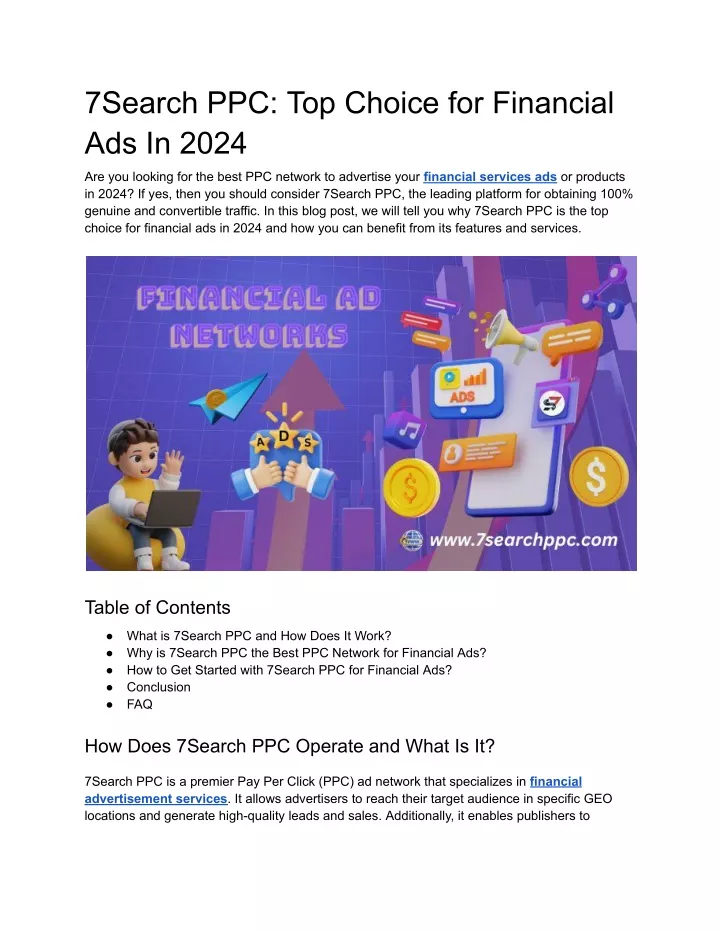 7search ppc top choice for financial ads in 2024