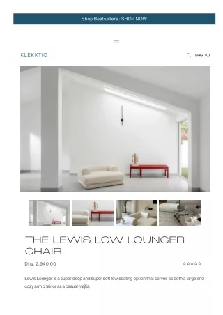 The Lewis Low Lounger Chair - Buy Furniture in Dubai