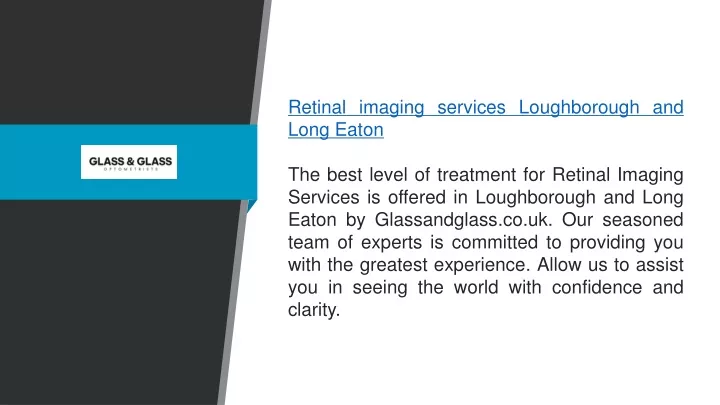 retinal imaging services loughborough and long