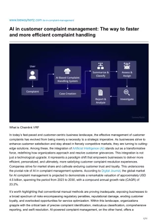 leewayhertz.com-AI in customer complaint management The way to faster and more efficient complaint handling