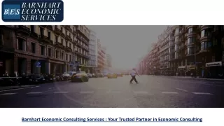 Get Barnhart Economic Consulting Services  for Informed Business Decisions