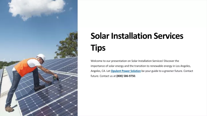 solar installation services tips