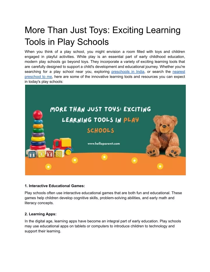 more than just toys exciting learning tools