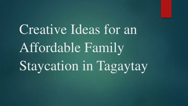 creative ideas for an affordable family