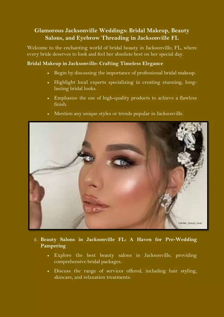 glamorous jacksonville weddings bridal makeup