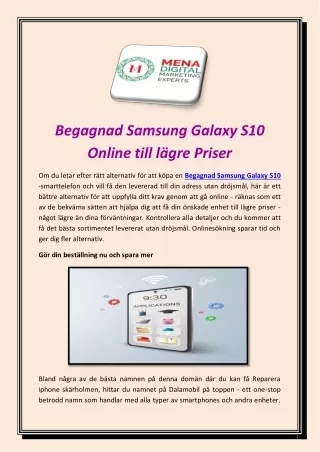 Begagnad Samsung Galaxy S10 Online till lägre Priser