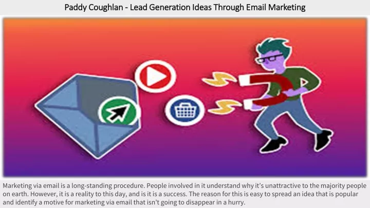 paddy coughlan lead generation ideas through email marketing