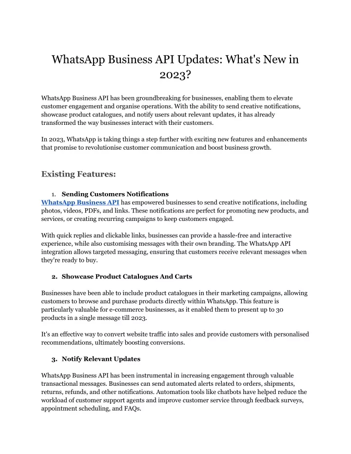 whatsapp business api updates what s new in 2023