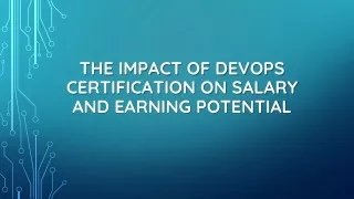 the impact of devops certification on salary and earning potential