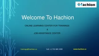 QA manual testing online training-Hachion