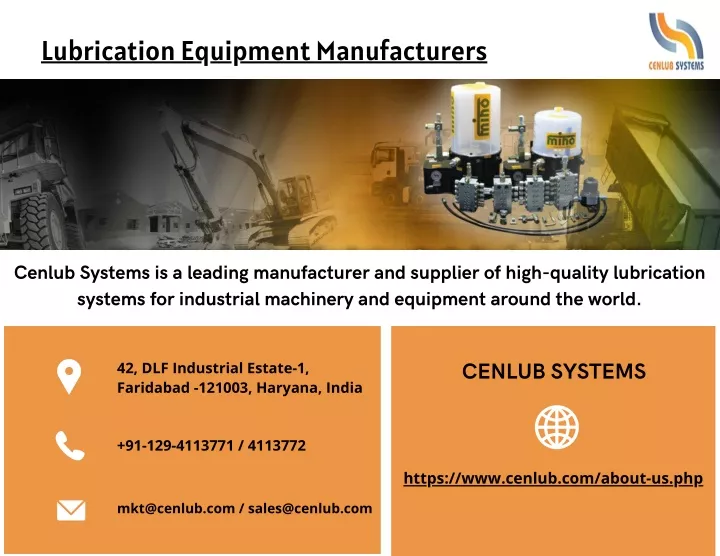 lubrication equipment manufacturers